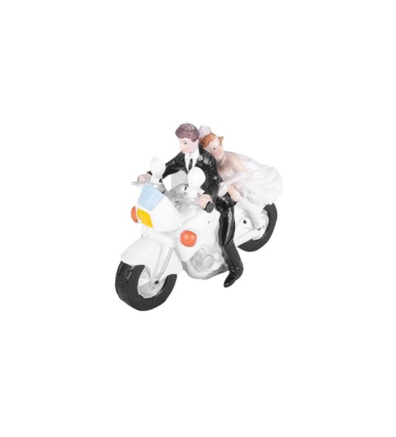 Fig. Newly-Weds on a Motorcycle 11.5 cm