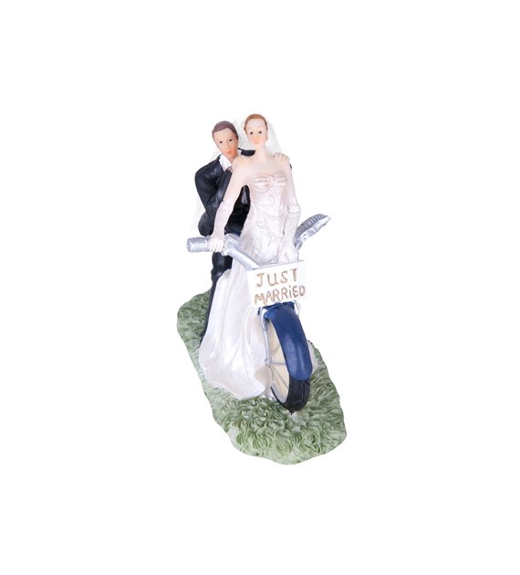 Fig. Newly-Weds on Motorcycle 11 cm