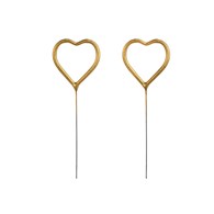 Sparklers Heart, gold, 16.5cm (2 pc)