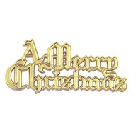 Motto-A Merry Christmas-Gold-76mm (100)