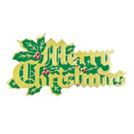 Motto-Merry Christmas & Holly-Paper-70mm